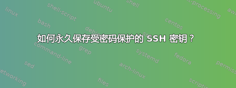 如何永久保存受密码保护的 SSH 密钥？