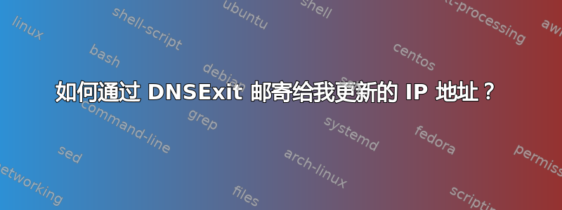 如何通过 DNSExit 邮寄给我更新的 IP 地址？