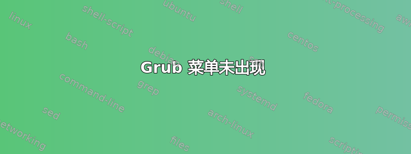 Grub 菜单未出现