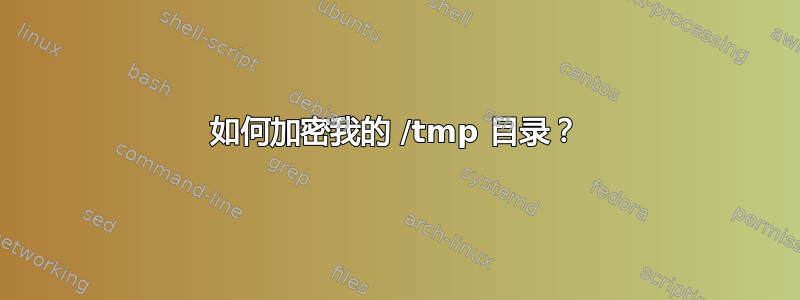 如何加密我的 /tmp 目录？