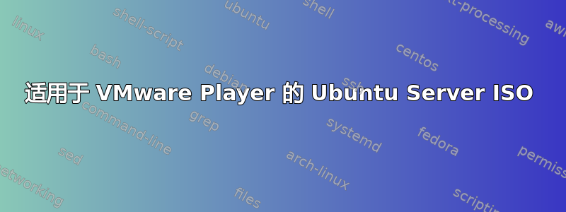 适用于 VMware Player 的 Ubuntu Server ISO