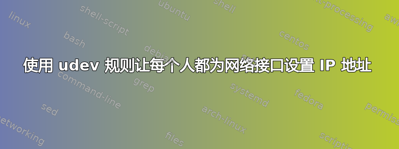 使用 udev 规则让每个人都为网络接口设置 IP 地址