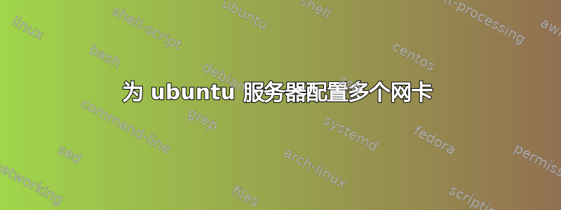 为 ubuntu 服务器配置多个网卡