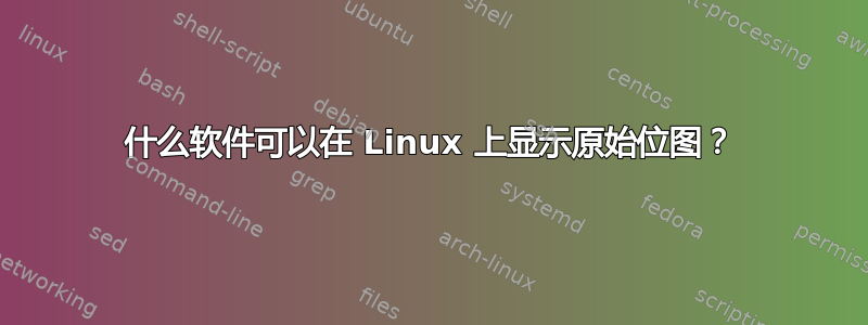 什么软件可以在 Linux 上显示原始位图？