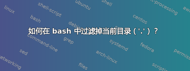 如何在 bash 中过滤掉当前目录（'.'）？