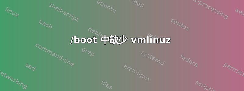 /boot 中缺少 vmlinuz