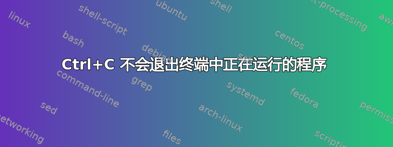 Ctrl+C 不会退出终端中正在运行的程序