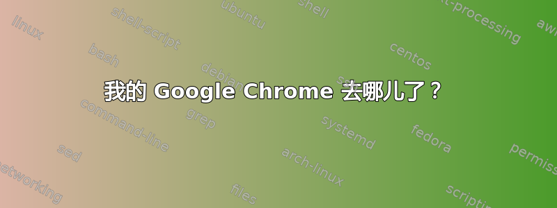 我的 Google Chrome 去哪儿了？