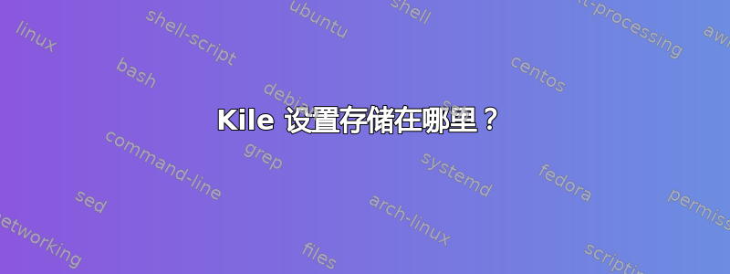 Kile 设置存储在哪里？