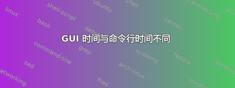 GUI 时间与命令行时间不同