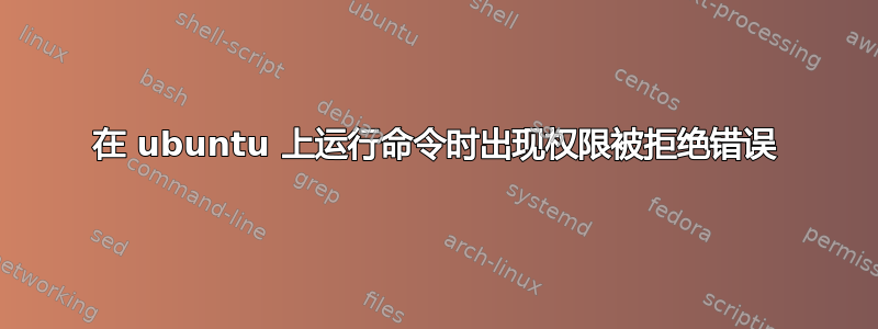 在 ubuntu 上运行命令时出现权限被拒绝错误