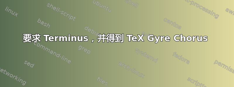 要求 Terminus，并得到 TeX Gyre Chorus