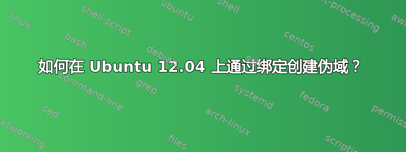 如何在 Ubuntu 12.04 上通过绑定创建伪域？