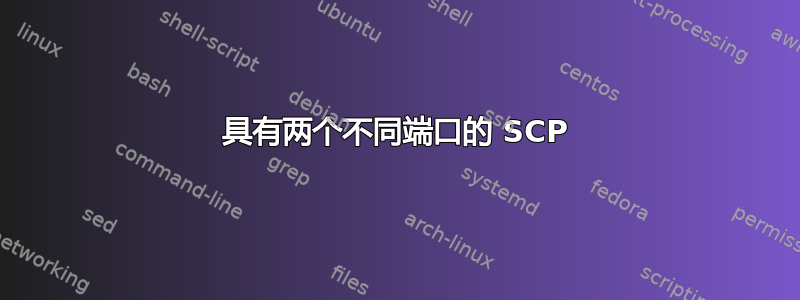 具有两个不同端口的 SCP