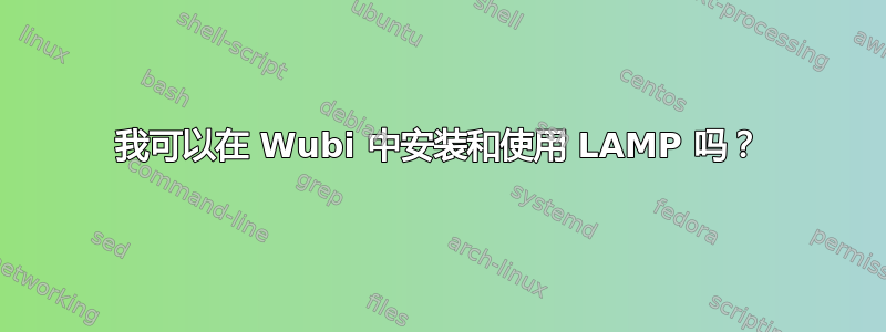 我可以在 Wubi 中安装和使用 LAMP 吗？