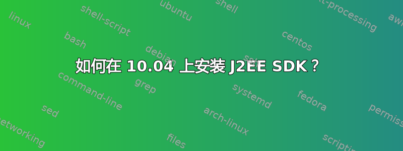 如何在 10.04 上安装 J2EE SDK？