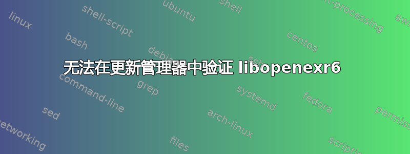 无法在更新管理器中验证 libopenexr6