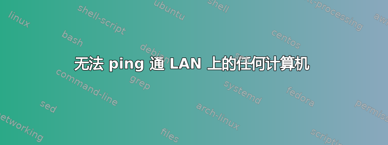 无法 ping 通 LAN 上的任何计算机