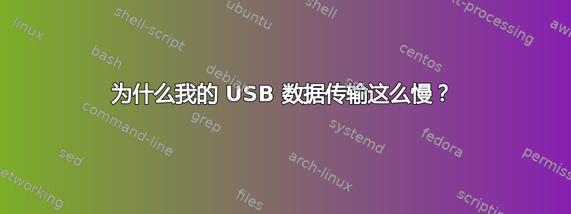 为什么我的 USB 数据传输这么慢？