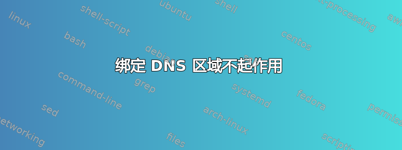 绑定 DNS 区域不起作用