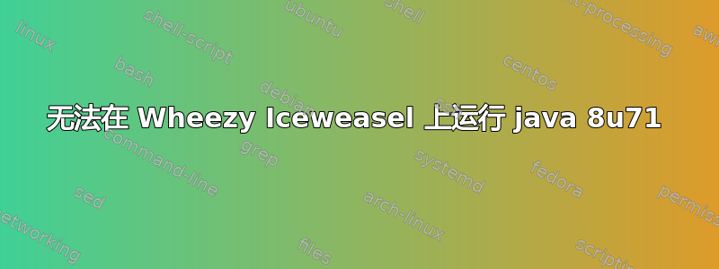 无法在 Wheezy Iceweasel 上运行 java 8u71