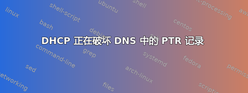 DHCP 正在破坏 DNS 中的 PTR 记录