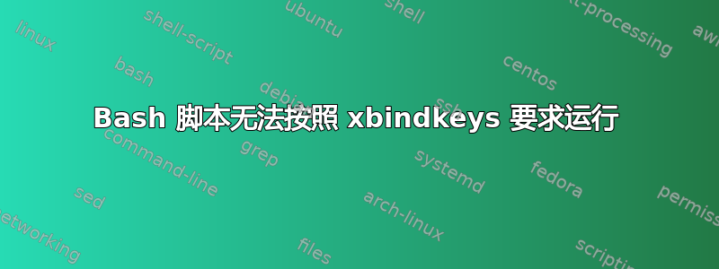 Bash 脚本无法按照 xbindkeys 要求运行