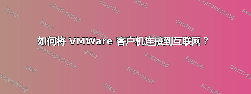 如何将 VMWare 客户机连接到互联网？