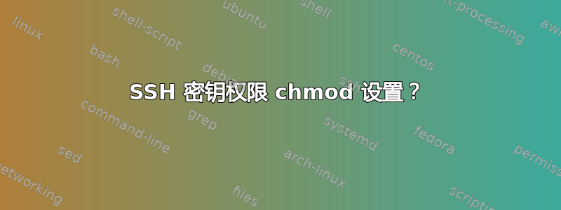 SSH 密钥权限 chmod 设置？