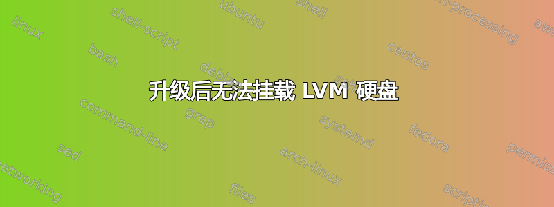 升级后无法挂载 LVM 硬盘