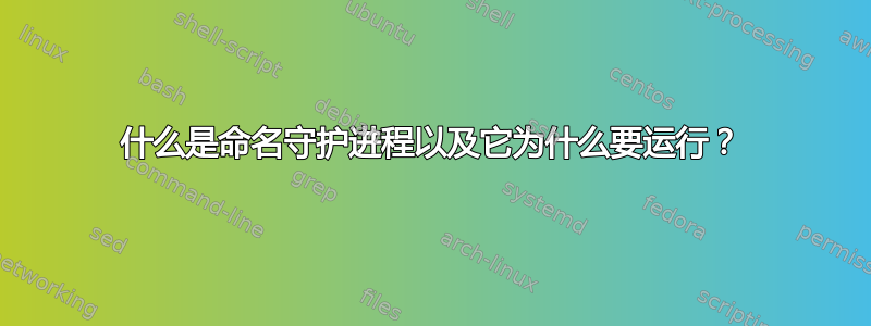 什么是命名守护进程以及它为什么要运行？