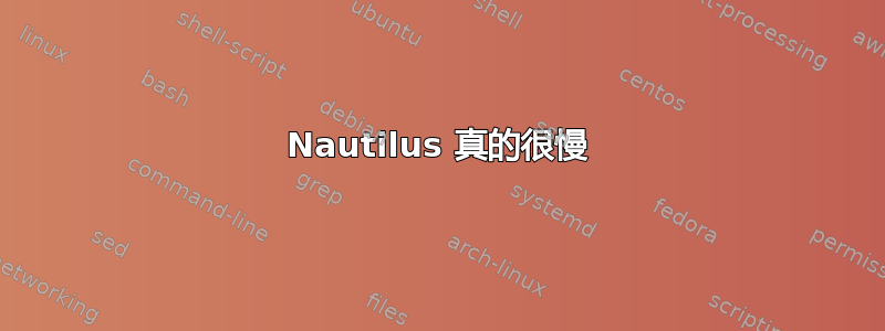 Nautilus 真的很慢