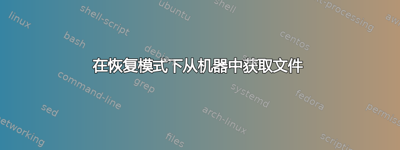 在恢复模式下从机器中获取文件