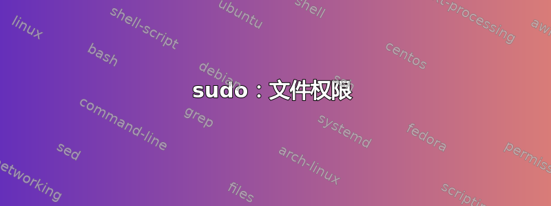 sudo：文件权限