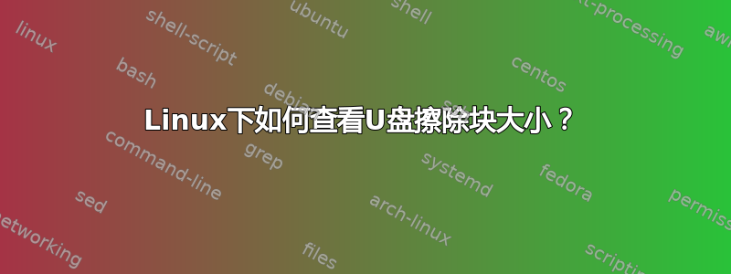 Linux下如何查看U盘擦除块大小？