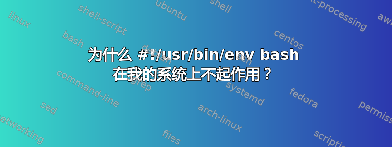 为什么 #!/usr/bin/env bash 在我的系统上不起作用？