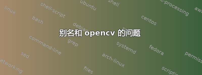 别名和 opencv 的问题