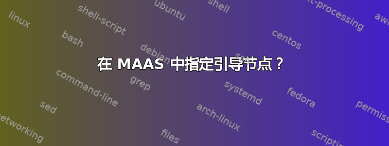 在 MAAS 中指定引导节点？