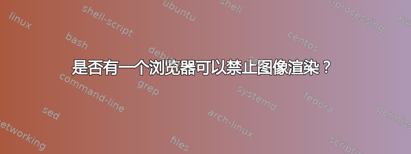 是否有一个浏览器可以禁止图像渲染？