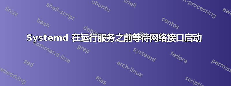 Systemd 在运行服务之前等待网络接口启动