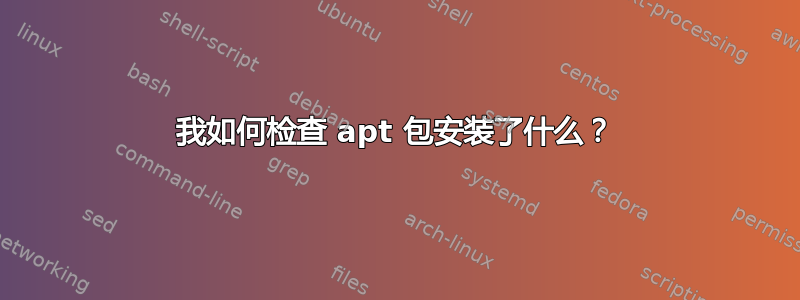 我如何检查 apt 包安装了什么？