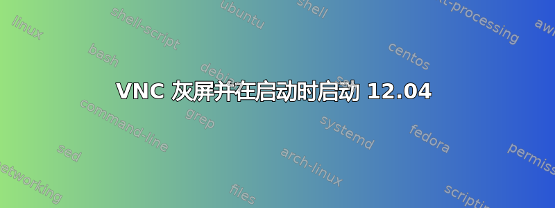 VNC 灰屏并在启动时启动 12.04