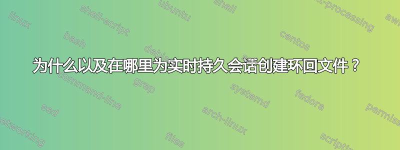 为什么以及在哪里为实时持久会话创建环回文件？