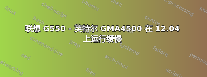 联想 G550 - 英特尔 GMA4500 在 12.04 上运行缓慢