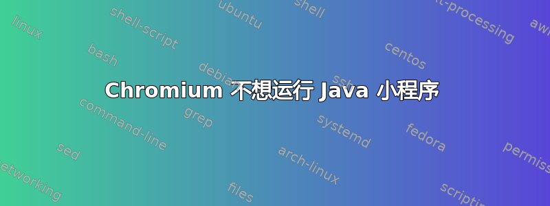 Chromium 不想运行 Java 小程序