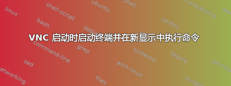 VNC 启动时启动终端并在新显示中执行命令