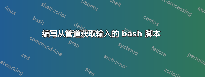 编写从管道获取输入的 bash 脚本