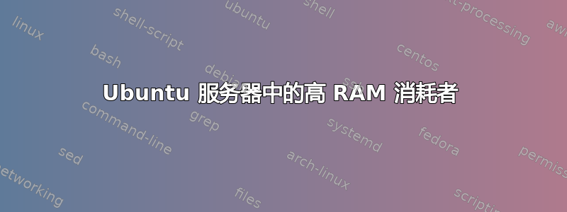 Ubuntu 服务器中的高 RAM 消耗者