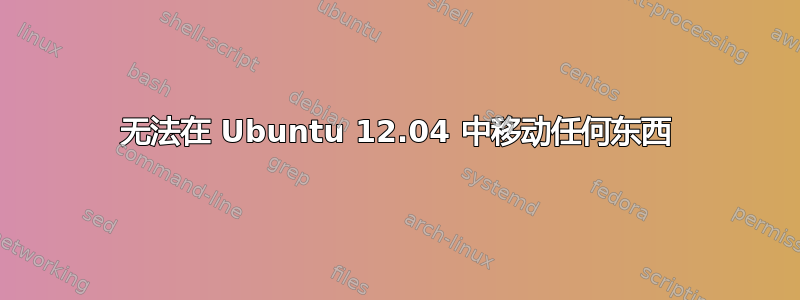 无法在 Ubuntu 12.04 中移动任何东西