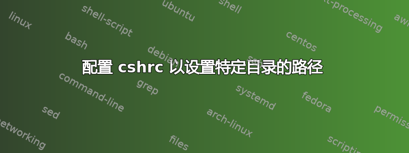 配置 cshrc 以设置特定目录的路径